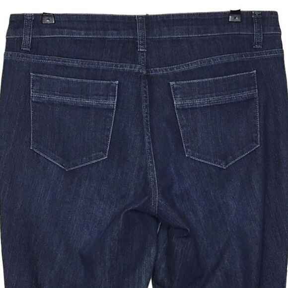 Christopher & Banks Dark Wash Modern Fit Straight Leg Denim Blue Jeans Size 10S - Picture 4 of 4